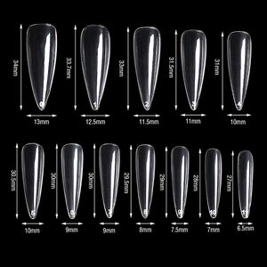 False Nails 600 PCSlot Stiletto Sharp Ending Fake Nail Tip Full Cover Acrylic Art Designs French Long Salon Tips Manicure 230909