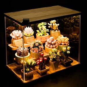 Bloki bloków kwiatowych Zabawki soczyste rośliny doniczkowe kreatywne ozdobne ozdoby Zaburzenia Zabawy Kolekcja pamiątki R230911