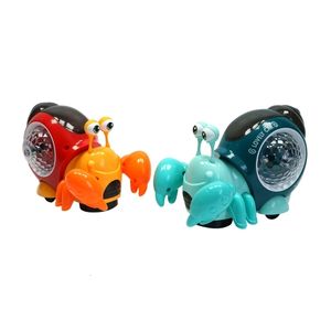 Intelligence toys Y55B Infant Cartoon Crawling Crab Toy Boys Light Music Preschool Educational 230911