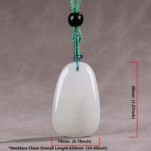 Natürliche weiße Jade Marke Halskette Kettenanhänger Design Anhänger für Männer Damen Halskette Anhänger Designs für weibliche Designer Schmuck Edelsteine und Juwelen