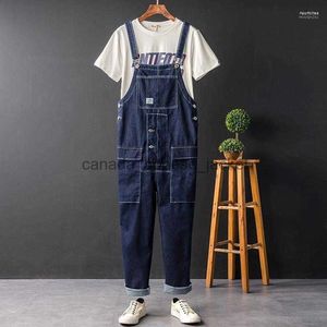 Mäns jeans män jeans denim jumpsuits overaller för män kvinnor mode hip hop rak en bit övergripande rompers byxor kläder naom22l230911