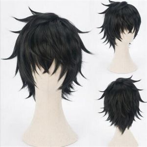 매력적인 새로운 아름다운 품질 Shield Hero Naofumi Iwatani Short Black Cosplay Wig Wig 195m의 상승