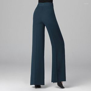 Pantaloni da donna Abbigliamento da ufficio da donna Pantaloni dritti vintage da donna alti Baggy estivi femminili a gamba larga bottoni singoli Oversize G415