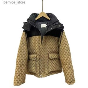 Męskie parkas męskie kurtki Parka Women Black Puffer Kurtka z kapturem Premium Casual Outdoor Winter Winted Grusted Zipper Khaki Short Q230911