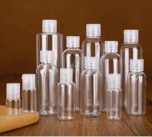 Plastic Bottle Flip Butterfly Lid For Liquid Travel Essential Oils Perfume PET Bottles With Caps Wholesale