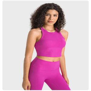LL Yoga Sports Bras Crop Top Bodycon Tank för kvinnor Breasted Fitness Bra Women Push Up Seamless Sport Tank Underwear Running Gym276C