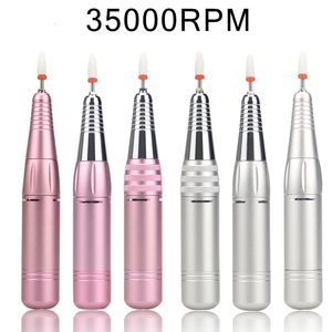 Nail Manicure Set Drill Machine 35000 RPM Electric USB Portable Pen for Gel Milling Salon Tool 230911