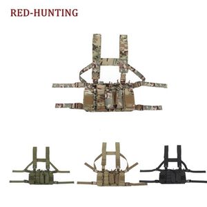 Neue Mag Träger Brust Weste Taktische Brust Rig Airsoft Jagd Leichte Molle Tasche Halter für M4 M16 201215346t