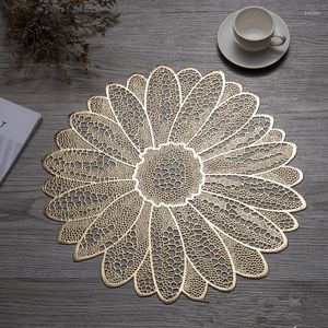 Table Runner Placemats Octagonal Hollow Waterproof Non Slip Mats Heat-insulated Pad Home Decoration Dinner Placemat