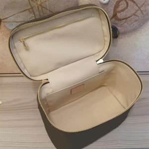 Dapu Handebag Bag Quality Women Cosmetic äkta läder Makeup Make Up Box Stor arrangör Travel toalettartiklar Handväskor Totes