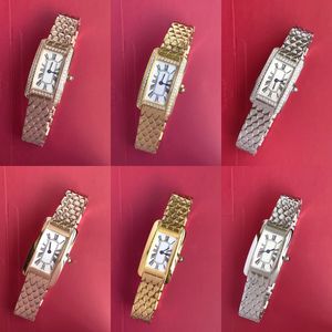 20*35mm kadınlar kare kuvars saat 18K Gül Altın Lady Diamond Watch Sport Water Popes Moda Tasarımcı Saatler