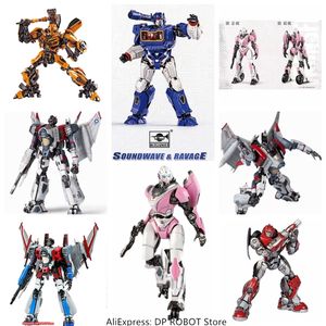 Transformação brinquedos robôs trompetista transformação soundwave arcee starscream montar kit inteligente mini bolso guerreiro figura de ação robô brinquedos com caixa 230911