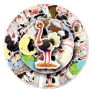 50st Cartoon Ostrich Creative Waterproof Sticker PVC Fashion Car Graffiti Diy Decoration