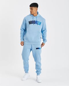 SS Winter Sports Hoodrich Hoodie 남성 트랙복 편지 타월 자수 스웨트 셔츠 화려한 블루 솔리드
