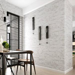 Wallpapers Dark Rustic Concrete Wall Texture Faux Cement Wallpaper Office Bedroom Living Room Background Paper Black White Grey