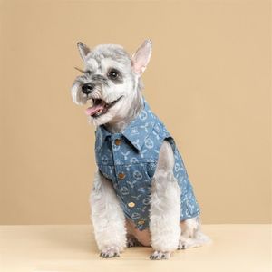 Abbigliamento per cani Abbigliamento per animali domestici Cani Giacche Camicie Accessori Autunno Inverno Presbiopia Gilet di jeans Gatti Cani di piccola e media taglia Teddy Fren282l