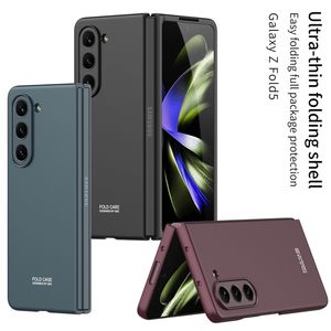 Роскошный ультратонкий матовый чехол для телефона Vogue для Samsung Galaxy Z Fold5 5G Прочный прочный полный защитный мягкий бампер Сплошной цвет Матовый гибридный складной корпус