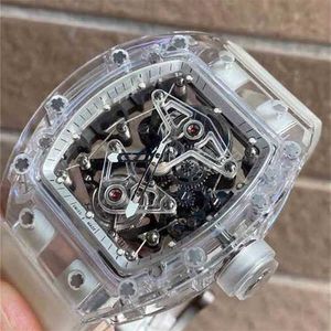 Designer Watches Riichardsmilers RM56-02 Fashion Trend Full Automatic Mechanical tourbillon Hollow Transparent Real Personality LY