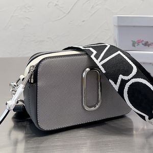 Kameraväskor desiger handväska för kvinnor mode blixtlås crossbody väska varumärke damer handväska bred axel band män plånbok messenger totes