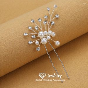 Grampos de cabelo para mulheres, acessórios de casamento, joias de noivado, design simples, imitação de pérola, grampos de cabelo m248