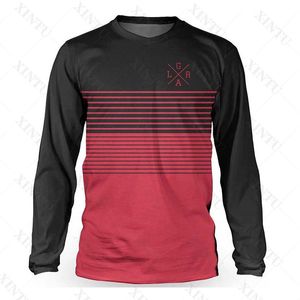 Cycling Shirts Tops Loose Rider Long Sleeve Jersey DH Motocross ATV Mens BMX Breathable Shirt MTB Endurance Sportswear 230911