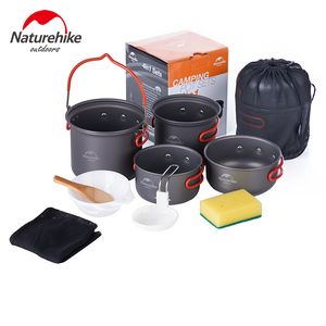 캠프 주방 캠핑 Ultralight Backpacking Aluminum Cookware 테이블웨어 휴대용기구 요리 냄비 팬 세트 230909