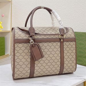 Haustier-Träger-Hundetasche Designer-Katzen-Träger-Kasten-Handtaschen-Klassiker-Netz-Reise-im Freiennetz-Beige-Ebenholz-Leinwand-Mesh-Fenster-Luxus-Doubl281w