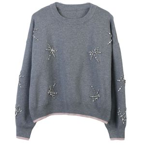 908 XL 2023 Milan Runway Autumn Women's Sweater Brand samma stil långärmad besättning hals vit cardigan womens mingmei