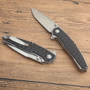 Promocja G3551 Składanie Flipper D2 Satin Tanto Blade Black G10 z nożami do kuchy z blachy ze stali nierdzewnej