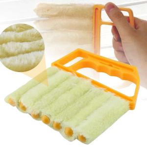 Window Cleaning Brush Air Conditioner Duster Cleaner With Washable Venetian Blind Blade Cleanings Cloth Groove Windows Cleaner Wholesale 0911