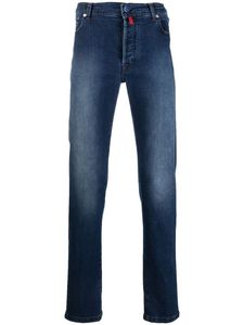 Designer Jeans Men Kiton Mid-Rise Straight-ben Jeans Spring Autumn Long Pants for Man New Style Denim Trousers