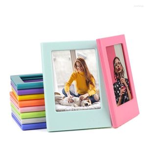 Ramar 1pack Magnetic PO Picture Frame Kylskåp Magneter har 6,2x4,5 cm färgglada minitabell 40ja