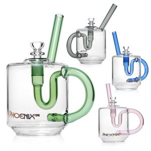 Copo de vidro design bong bong hookahs reciclador dab bongs bongs de vidro tubos de água plataformas de óleo de vidro grossas tabaco com tigela de 14 mm