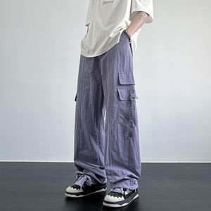 Männer Hosen Amerikanische Hip Hop Arbeitskleidung Mann Lose Mode Breite Bein Einfarbig Casual Cargo Pant Sommer Marke Y2k hosen
