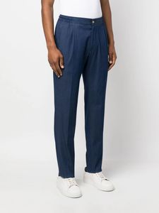Kot pantolon tasarımcısı kiton rahat kesilmiş elastik kot pantolon bahar sonbahar uzun pantolon için yeni stil denim pantolon