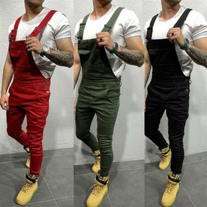 Styles Fashion Men Denim Dungarees Jumpsuit Ripped Jeans Overalls Cargo Long Pants Trousers Trousers204g