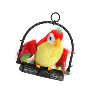 Intelligence toys Talking Parrot Repeats What You Say Electronic Sound Record Macaw Plush Stuffed for Kids Learning 230911