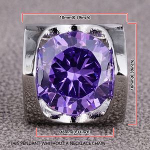 Naturalny kamień szlachetny Amethyst Diamond Naszyjnik luksusowy projektant ładnych naszyjników łańcuch z wisiorkiem dla mężczyzny najlepsze męskie biżuteria biżuteria cenne klejnoty