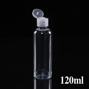 Quality Plastic Bottle Flip Butterfly Lid For Liquid 5ML 10ML 20ML 30ML 50ML 60ML 100ML 120ML Travel Essential Oils Perfume PET Bottles With Caps