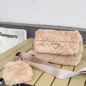 Fashion Lambs Wool Crossbody Bags Designer Womens Hobo Fur Shopping Shoulder Handbags Ladies Lambswool Handbag With Coin Purses 239112BF