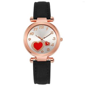 Wristwatches Watch Women Generous Quartz Wrist Watches Stainless Steel Accurate Waterproof Gold Colour Vintage