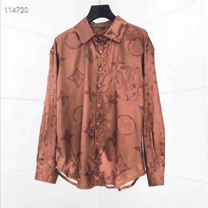 2021 designer skjortor herr mode tryck skjorta hawaii blommor casual skjortor män smal passande långärmad variation241h