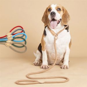 Dog Collars Leashes Dog Collar Dog Leash Slip Rope Lead Leash Heavy Duty Braided Rope Adjustable Loop Collar Training Leashes for Medium Large Dogs 230911