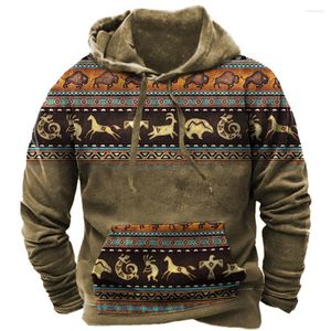 Erkek Hoodies 2023 Vintage 3D Baskı Unisex Sweatshirt Moda Sokak Giyim Büyük Boyutlu Erkekler Giyim Sweatshirt Sıradan Uzun Kollu Kapüşonlu