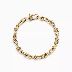 Braccialetti da uomo in argento 925 di alta qualità a forma di U catena grossa oro rosa argento braccialetto di fascino di colore per le donne unisex punk link hip ho231u