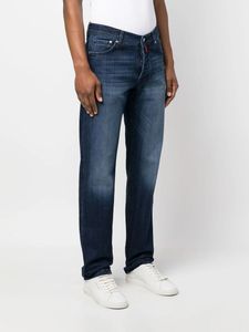 Jeans da uomo firmati Kiton Jeans a gamba dritta effetto sbiadito Pantaloni lunghi autunnali per uomo Pantaloni in denim primaverili di nuovo stile