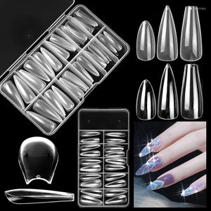 False Nails Transparent Full Nail Tips Quick Building Mold Dual Forms Finger Extension Ballerina Art Manicure Tools