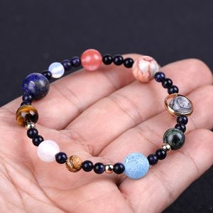 Universo Galassie Pianeti Bracciale Blu Sabbia Stella Pietra Bracciale Universo Galassie Bracciali gioielli di moda