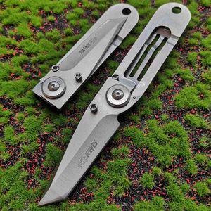 Portable All Steel Folding Knife Camping Survival Brushed Blade High Hardness 8CR13 Tactical Knife Pocket Knife