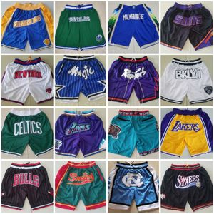 Men Team Basketball Shorts Just Don Short With Pockets Zipper Baseball Football Sport Wear Casual Pant Gym Beach Sweatpants Justdon Hip Pop Elastic Stitched